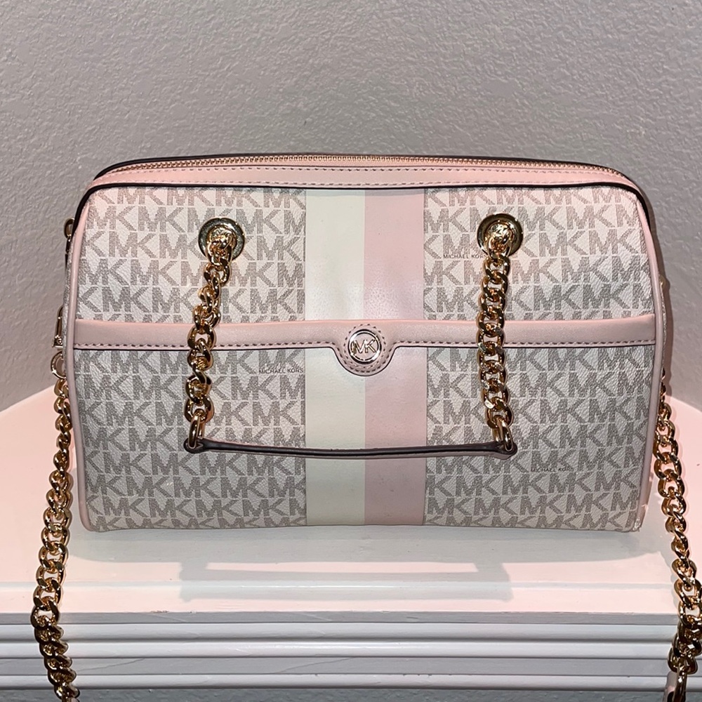 NEW MK pink & white Purse